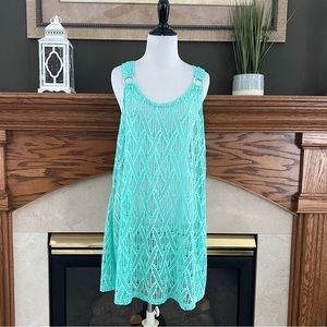 Porto Cruz Women's Mint Green Lace Swimsuit‎ Coverup Sz. L
